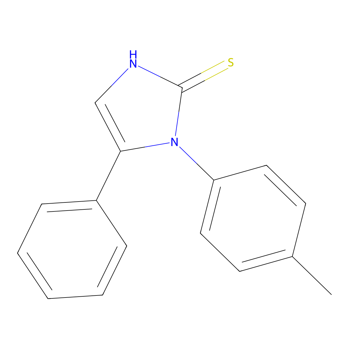 1-(4-methylphenyl)-5-phenyl-1H-imidazole-2-thiol molecular structure, CAS 136802-79-4