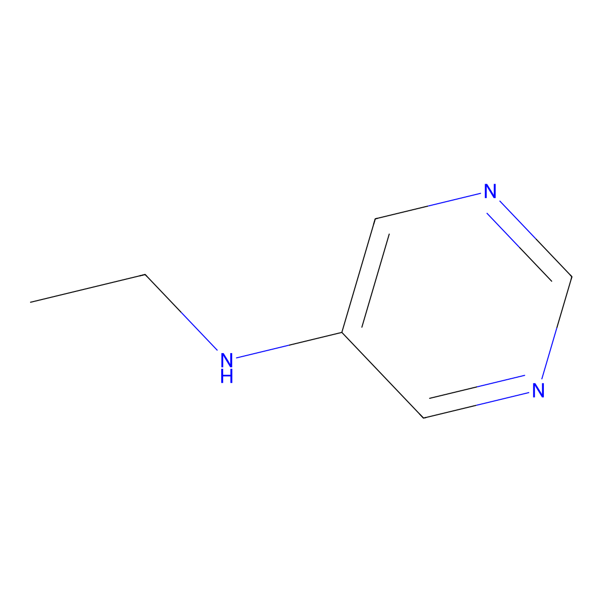 N-ethylpyrimidin-5-amine molecular structure, CAS 1368022-07-4