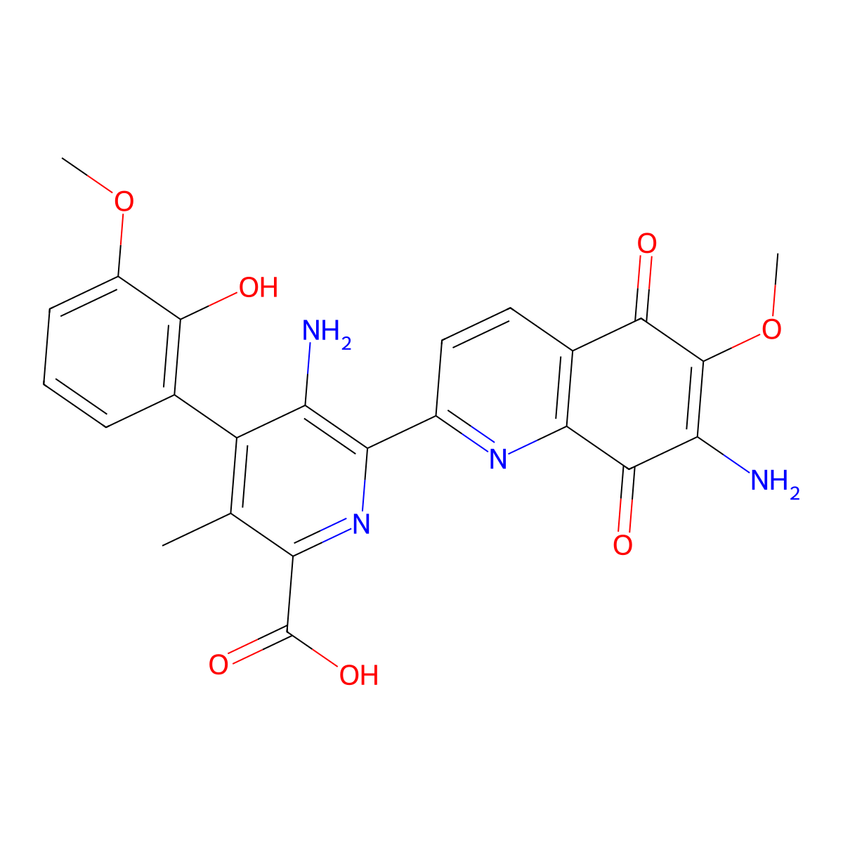 10'-Desmethoxystreptonigrin molecular structure, CAS 136803-89-9
