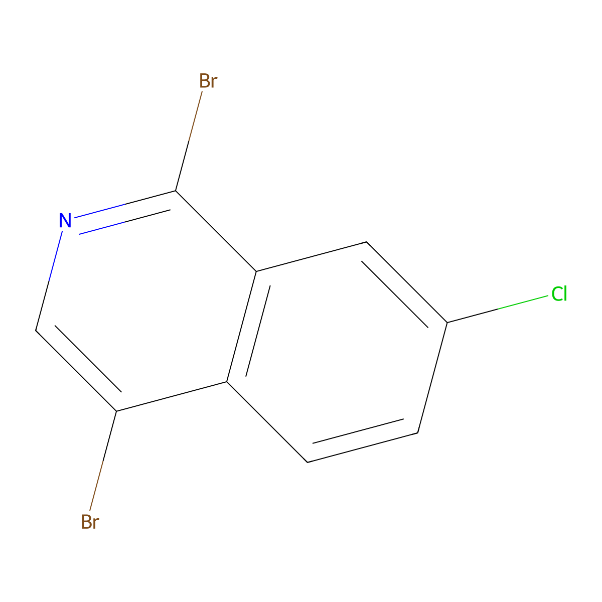 1,4-Dibromo-7-chloroisoquinoline molecular structure, CAS 1368032-78-3
