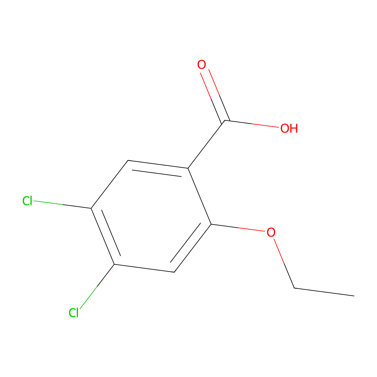 4,5-Dichloro-2-ethoxybenzoic acid molecular structure, CAS 1368036-11-6