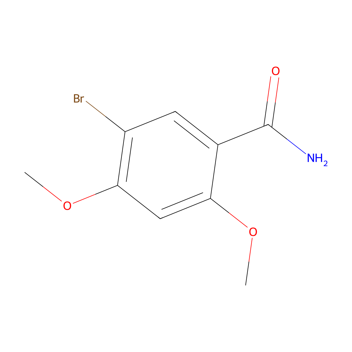5-Bromo-2,4-dimethoxybenzamide molecular structure, CAS 1368040-28-1