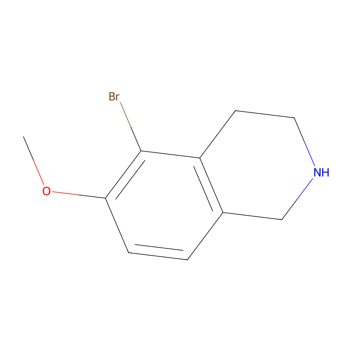 5-Bromo-6-methoxy-1,2,3,4-tetrahydroisoquinoline molecular structure, CAS 1368042-75-4