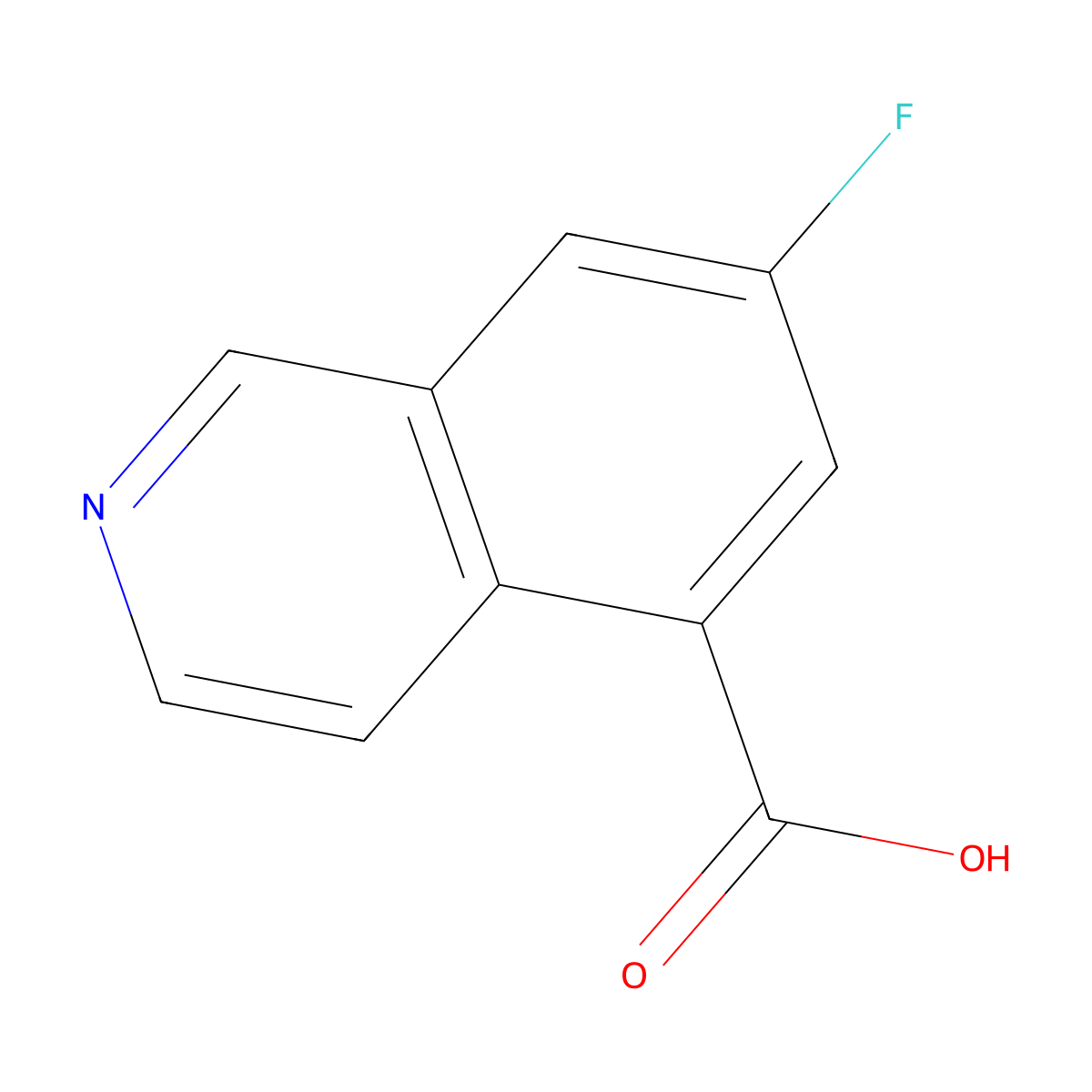 7-Fluoroisoquinoline-5-carboxylic acid molecular structure, CAS 1368043-44-0