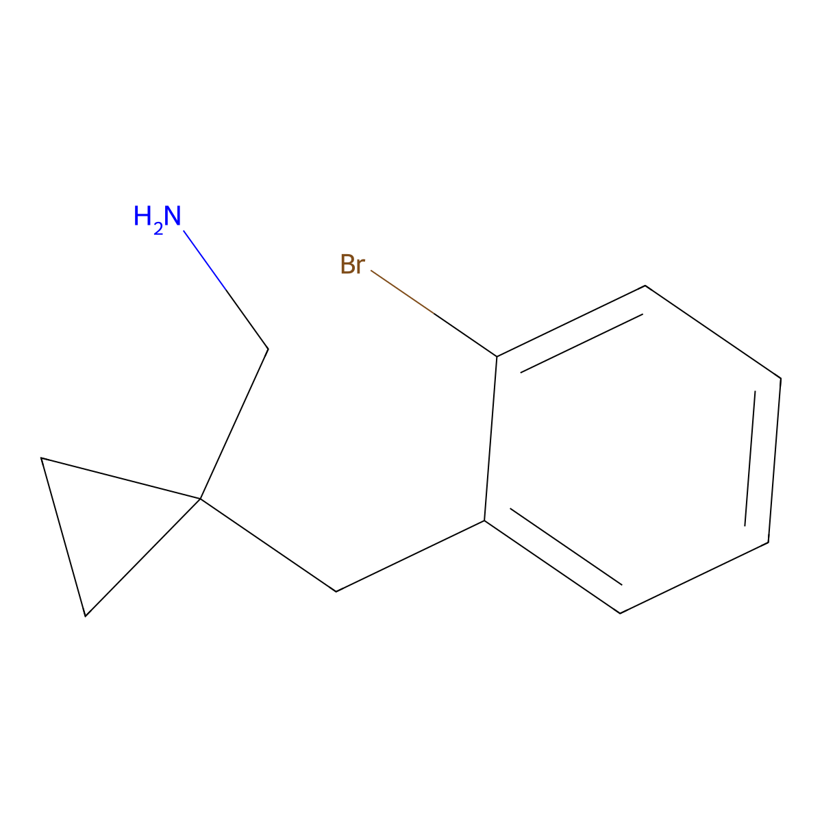 (1-(2-Bromobenzyl)cyclopropyl)methanamine molecular structure, CAS 1368046-88-1