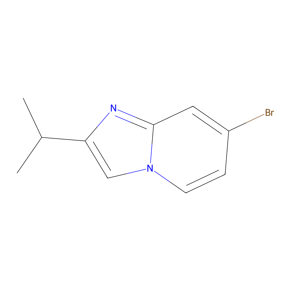7-Bromo-2-(propan-2-yl)imidazo[1,2-a]pyridine molecular structure, CAS 1368047-35-1