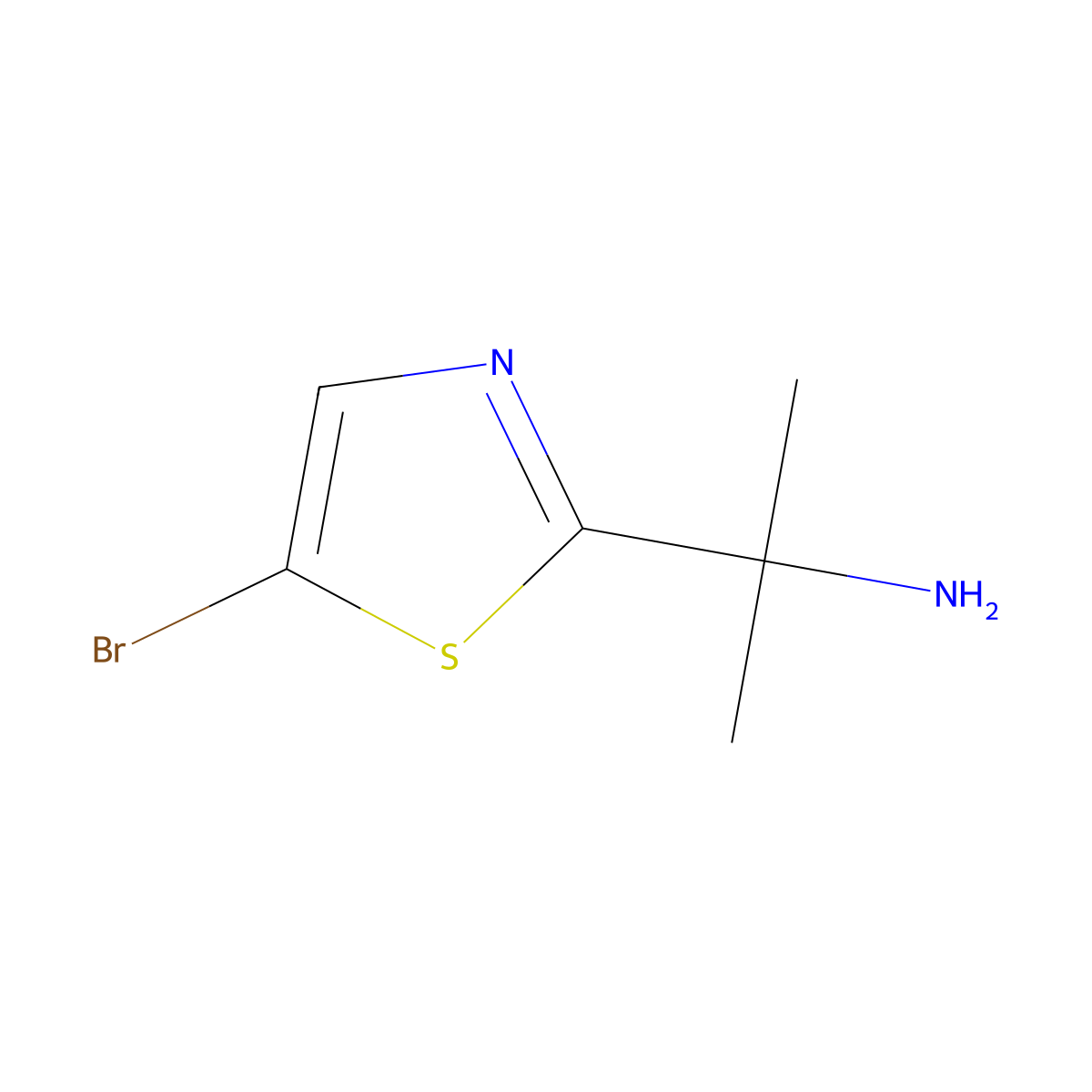 2-(5-Bromothiazol-2-yl)propan-2-amine molecular structure, CAS 1368049-77-7