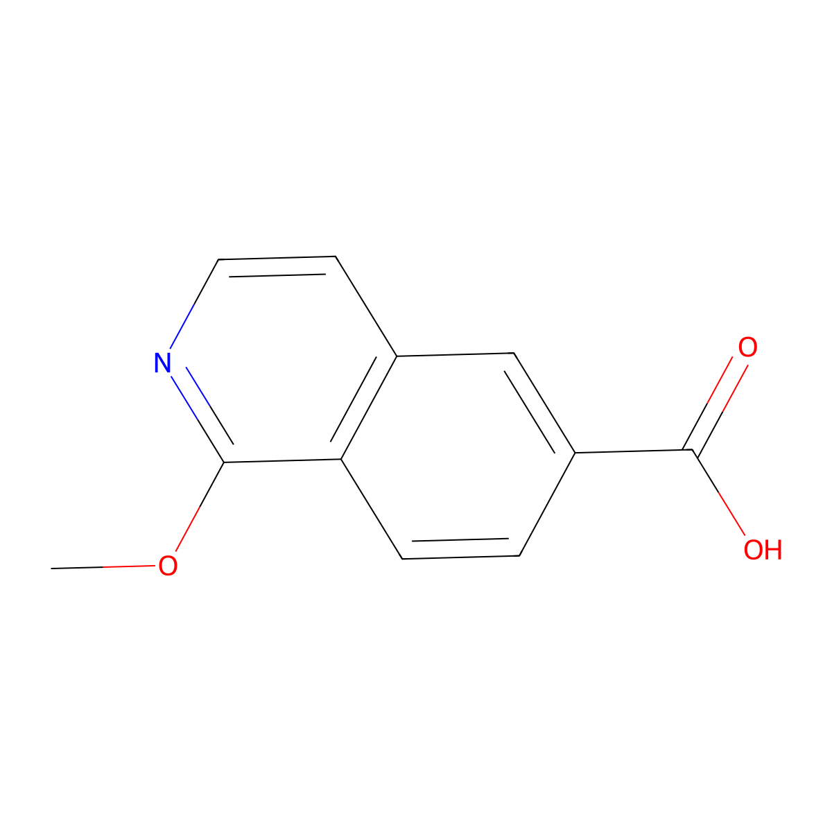 1-Methoxyisoquinoline-6-carboxylic acid molecular structure, CAS 1368050-12-7