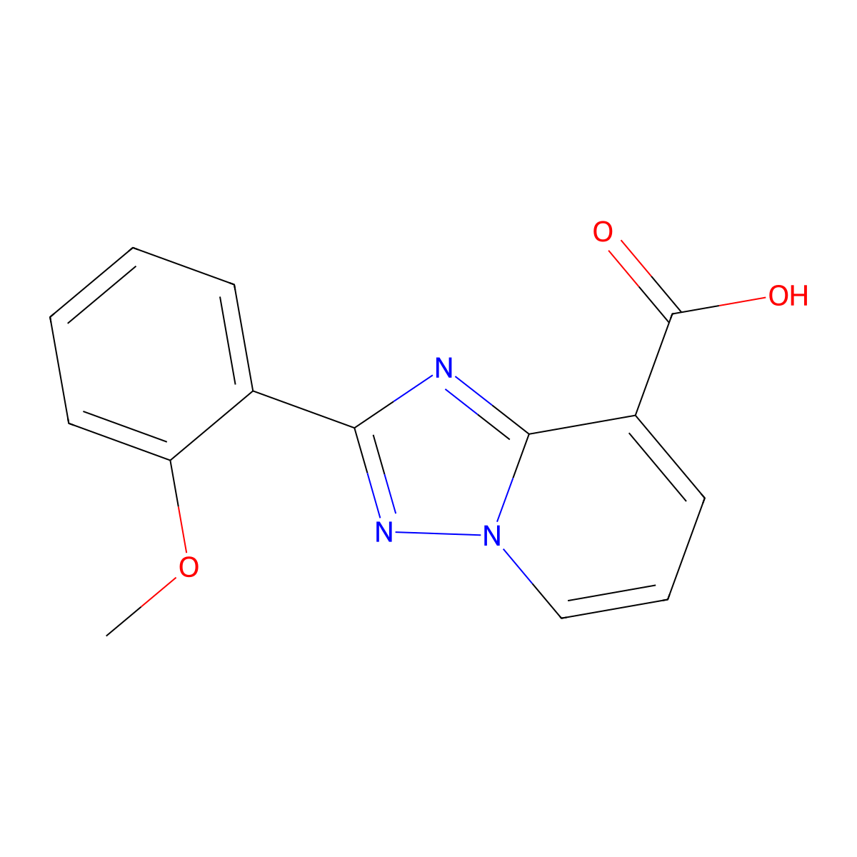 2-(2-Methoxyphenyl)-[1,2,4]triazolo-[1,5-a]pyridine-8-carboxylic acid molecular structure, CAS 1368051-28-8