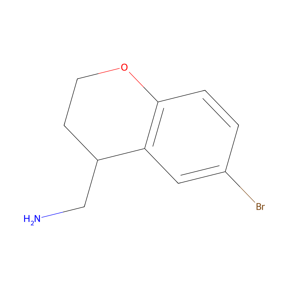 (6-Bromochroman-4-yl)methanamine molecular structure, CAS 1368053-65-9