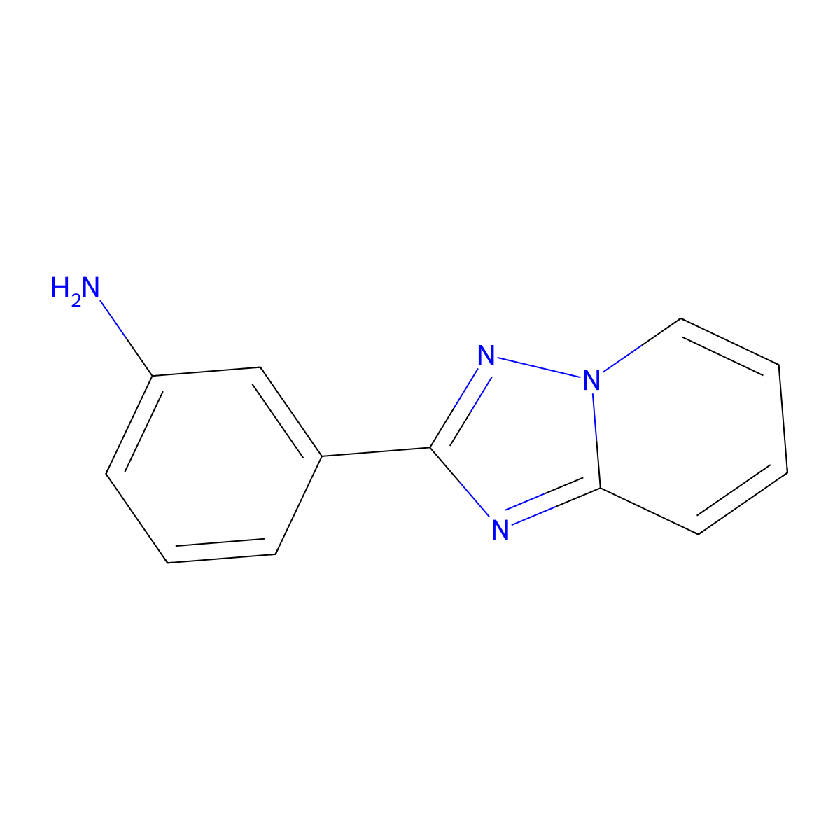 3-[1,2,4]Triazolo[1,5-a]pyridin-2-ylbenzenamine molecular structure, CAS 1368061-50-0