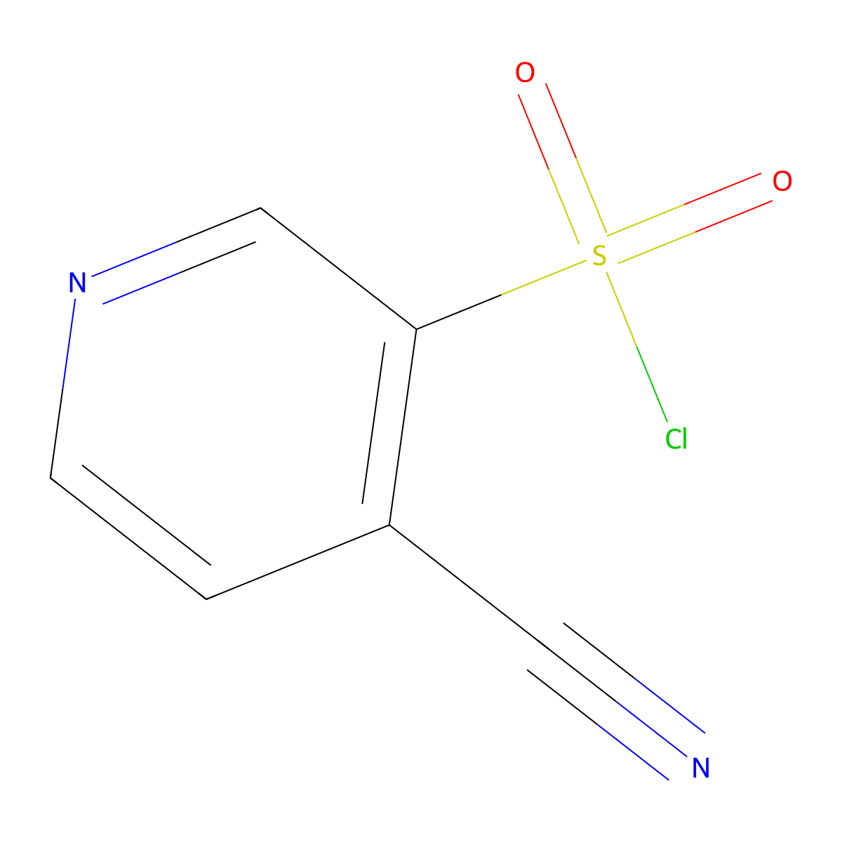 4-Cyanopyridine-3-sulfonyl chloride molecular structure, CAS 1368066-18-5