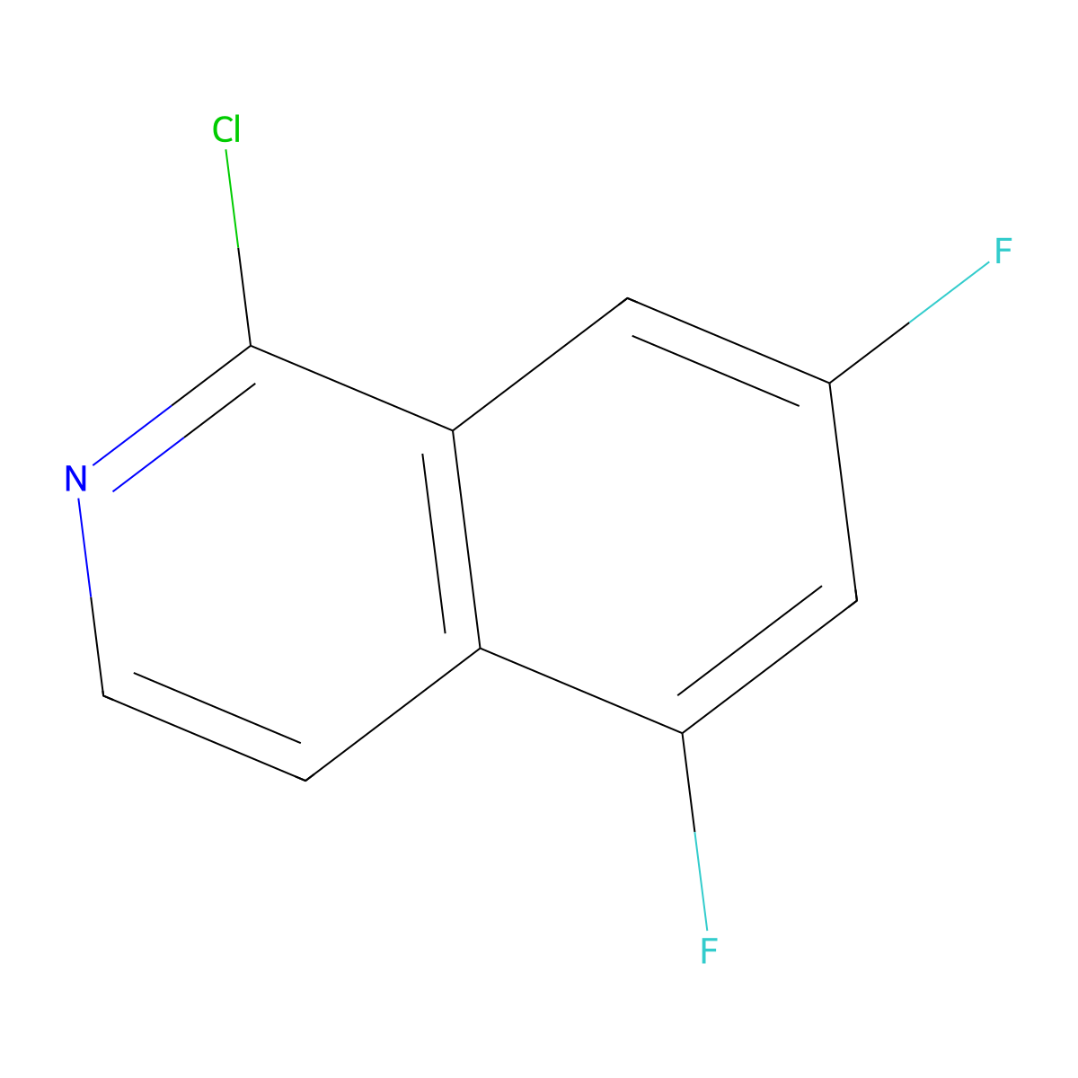 1-Chloro-5,7-difluoroisoquinoline molecular structure, CAS 1368066-56-1