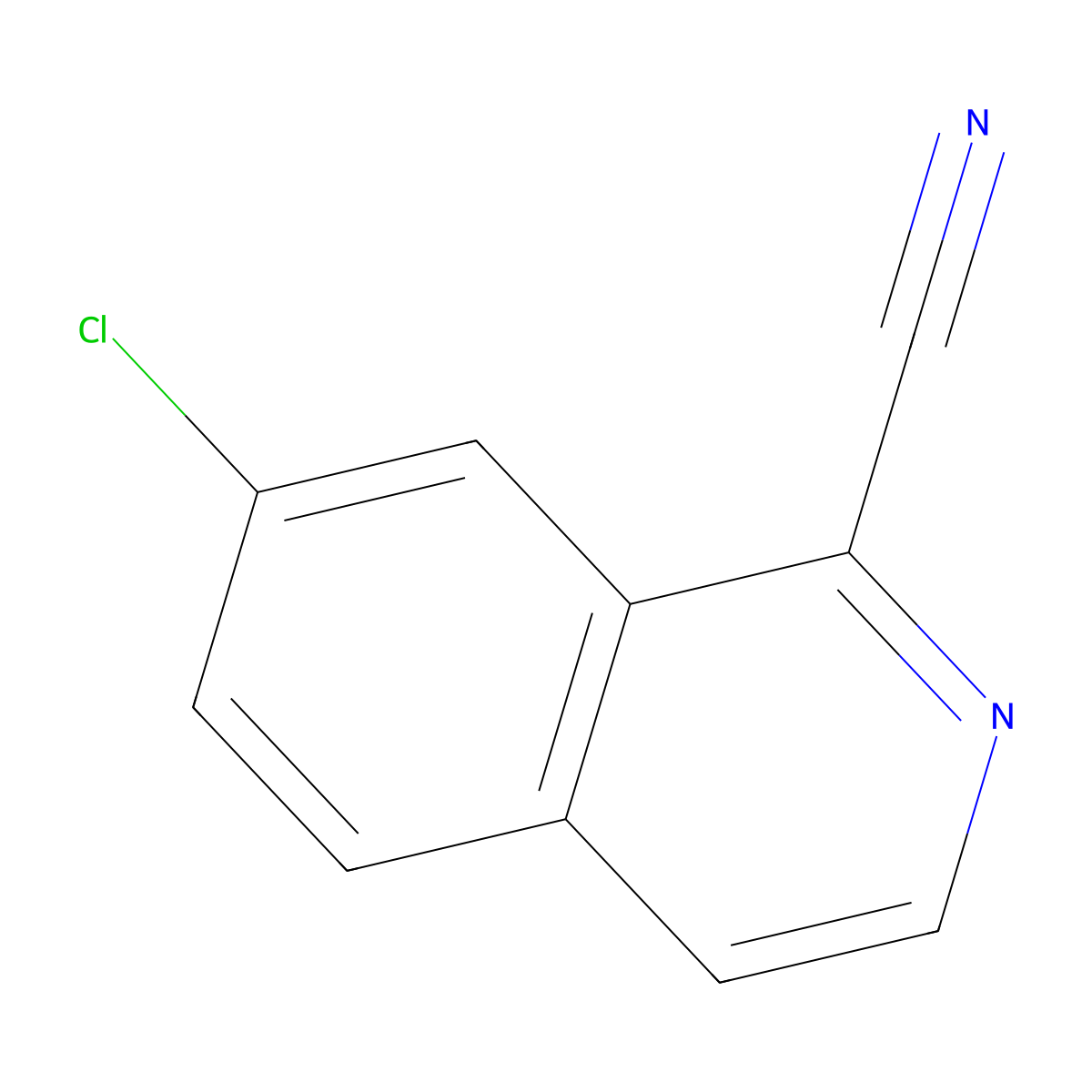 7-Chloroisoquinoline-1-carbonitrile molecular structure, CAS 1368066-86-7