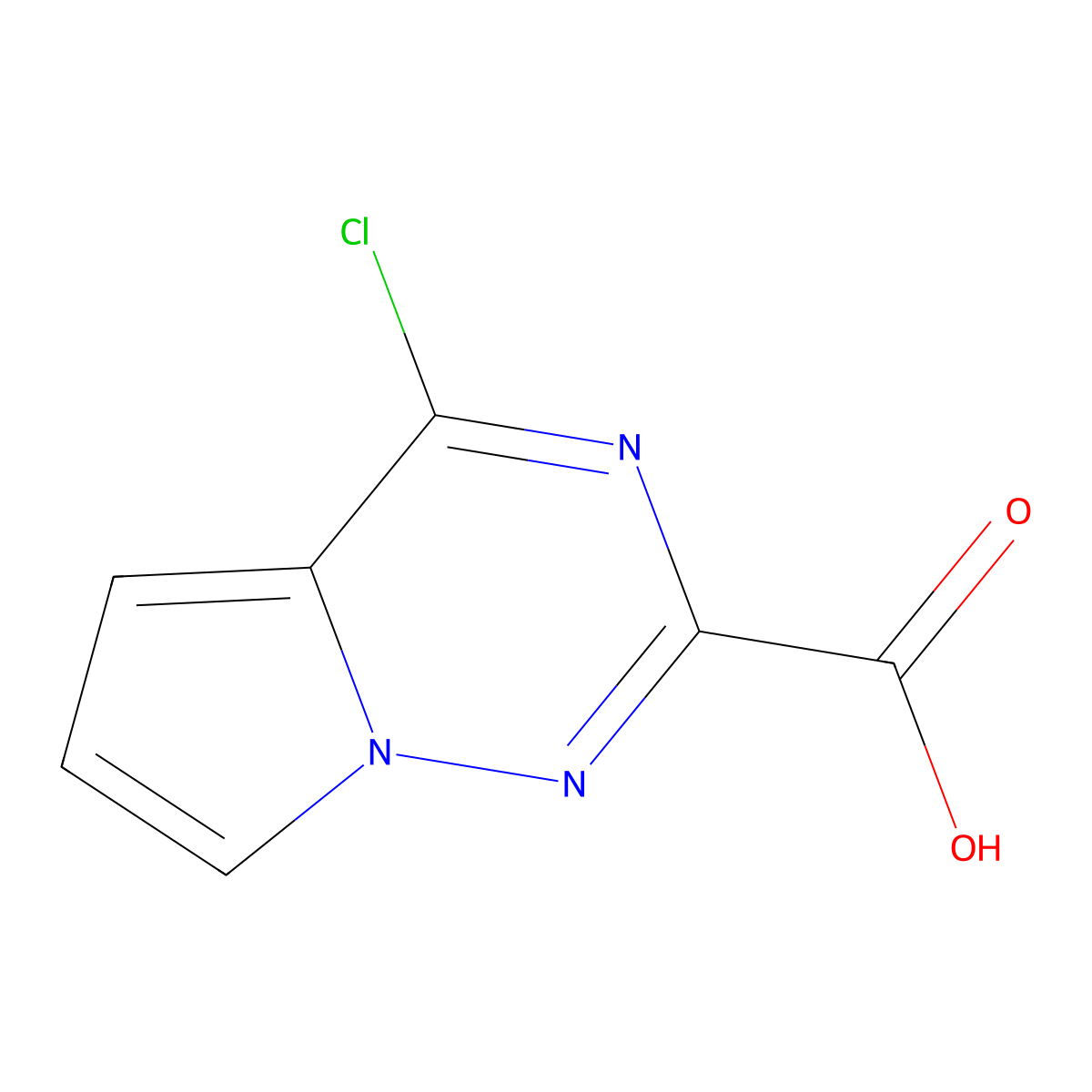 4-Chloropyrrolo[2,1-f][1,2,4]triazine-2-carboxylic acid molecular structure, CAS 1368069-63-9