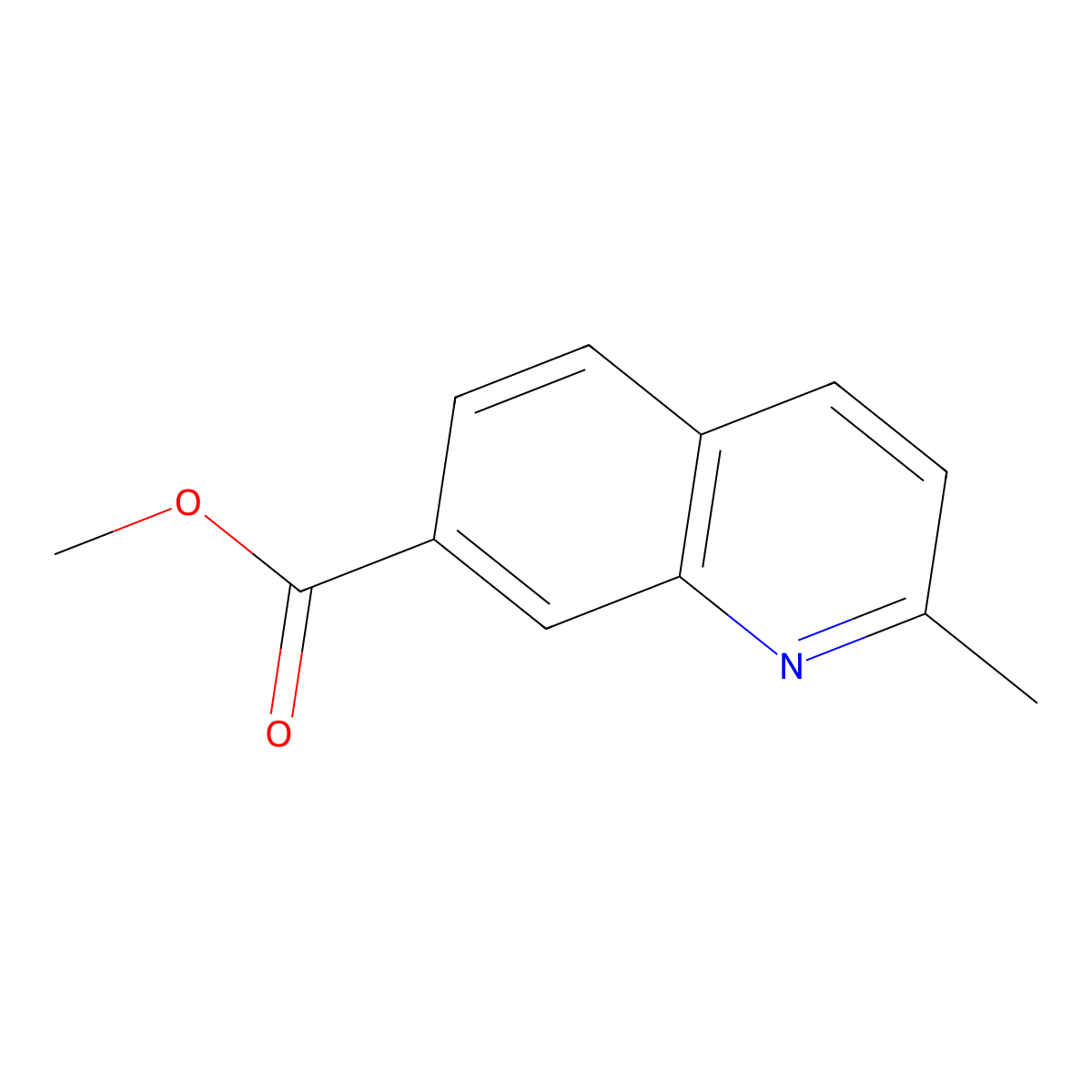 Methyl 2-methylquinoline-7-carboxylate molecular structure, CAS 1368078-33-4