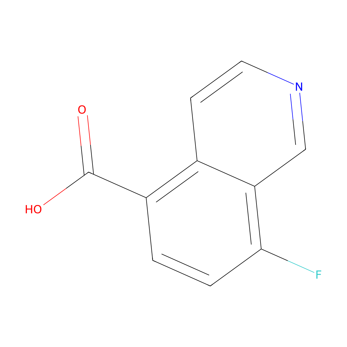 8-Fluoroisoquinoline-5-carboxylic acid molecular structure, CAS 1368079-46-2