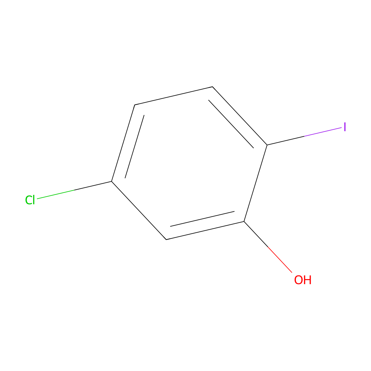 5-Chloro-2-iodophenol molecular structure, CAS 136808-72-5