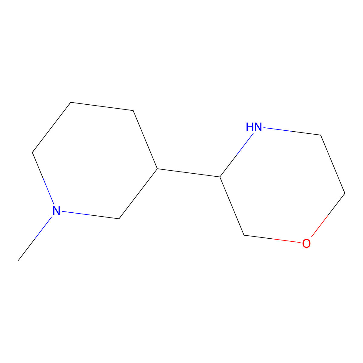 3-(1-Methylpiperidin-3-yl)morpholine molecular structure, CAS 1368083-11-7