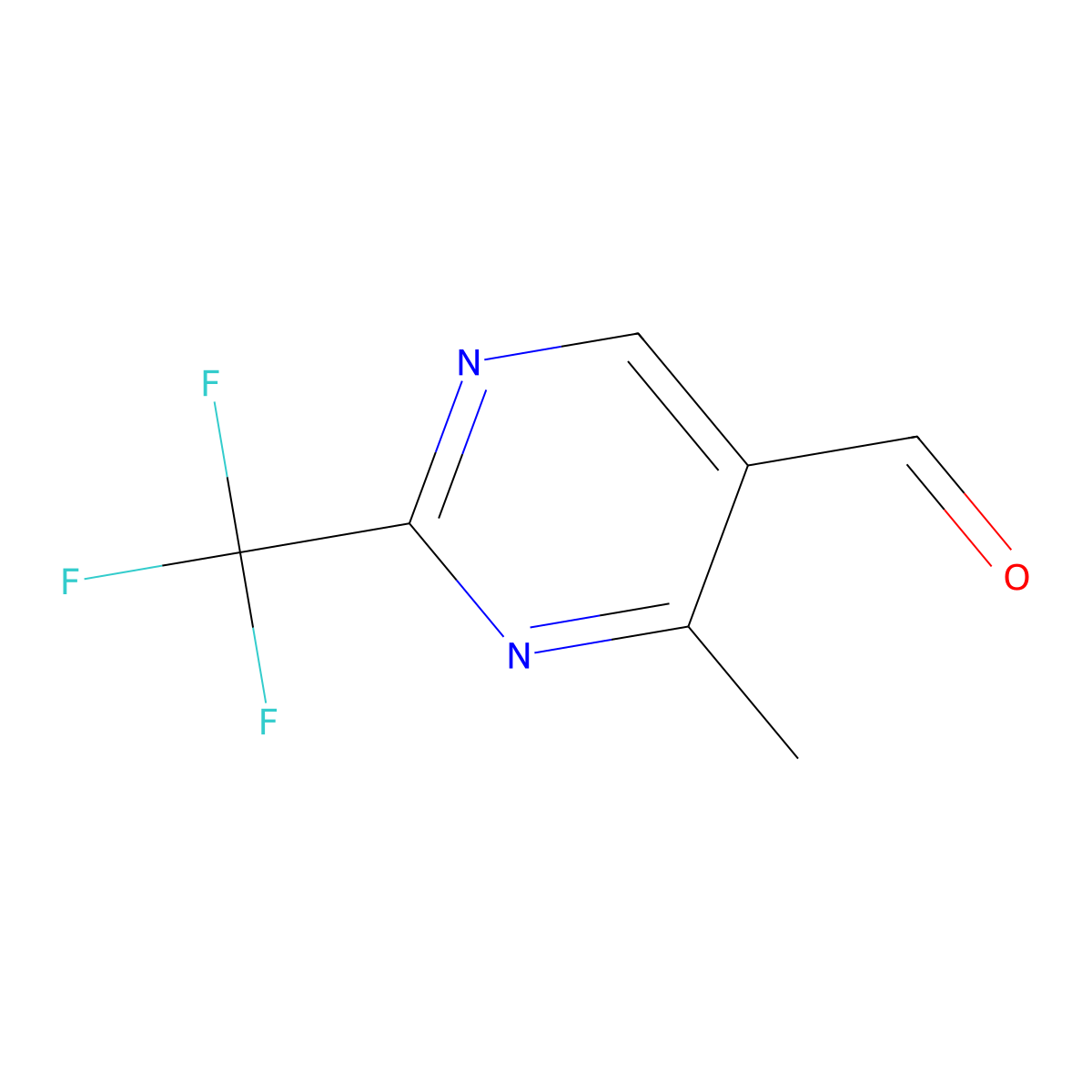 4-Methyl-2-(trifluoromethyl)pyrimidine-5-carbaldehyde molecular structure, CAS 1368083-12-8