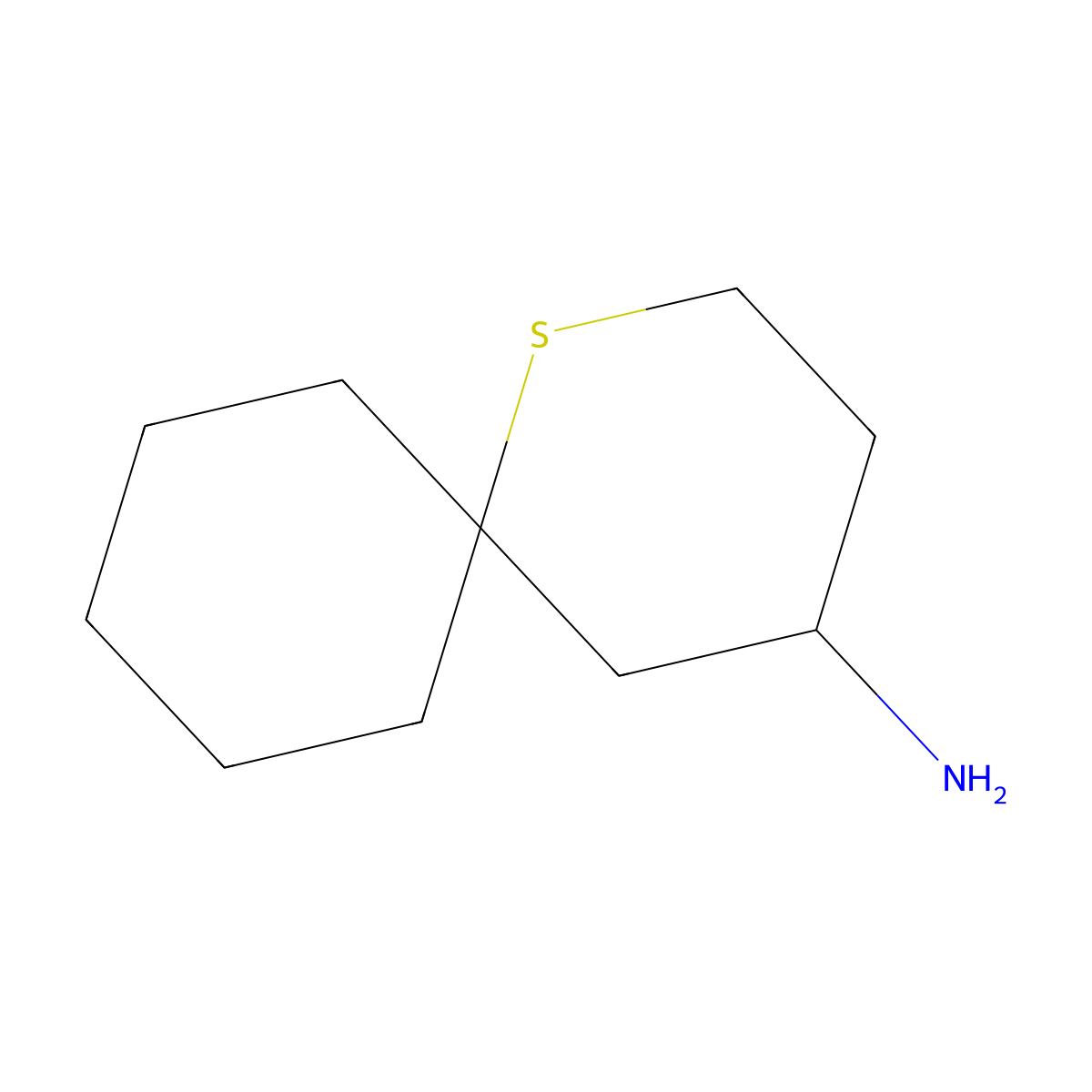 1-Thiaspiro[5.5]undecan-4-amine molecular structure, CAS 1368088-40-7
