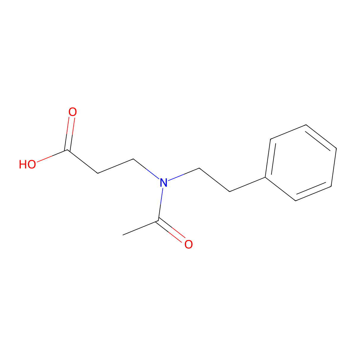3-[N-(2-phenylethyl)acetamido]propanoic acid molecular structure, CAS 1368089-22-8