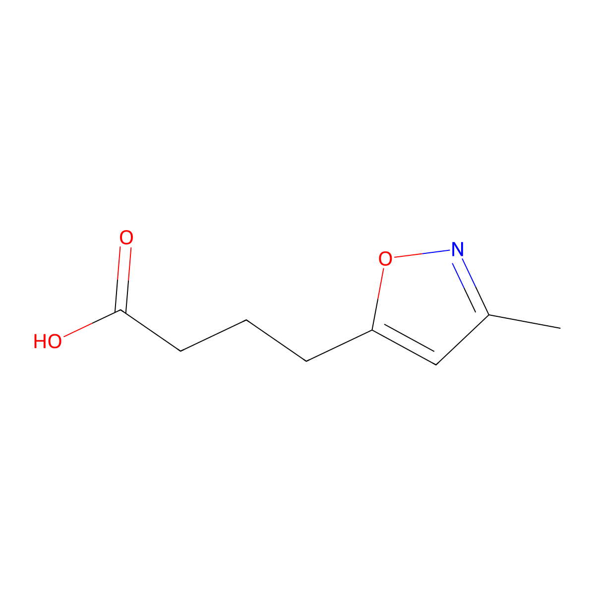 4-(3-Methyl-1,2-oxazol-5-yl)butanoic acid molecular structure, CAS 1368098-73-0