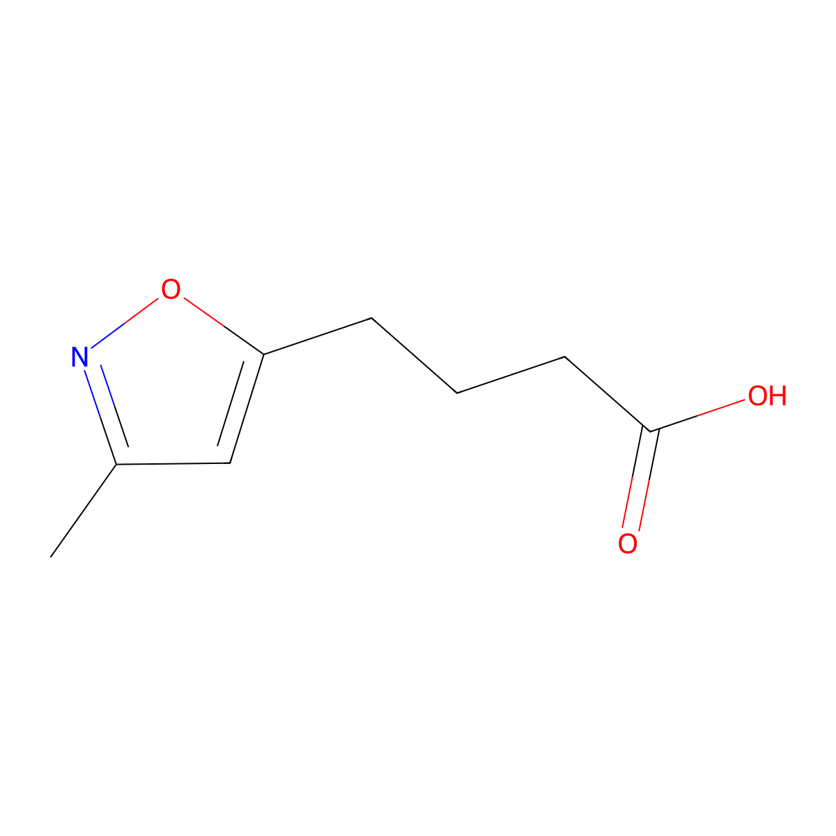 4-(3-Methyl-1,2-oxazol-5-yl)butanoic acid molecular structure, CAS 1368098-73-0