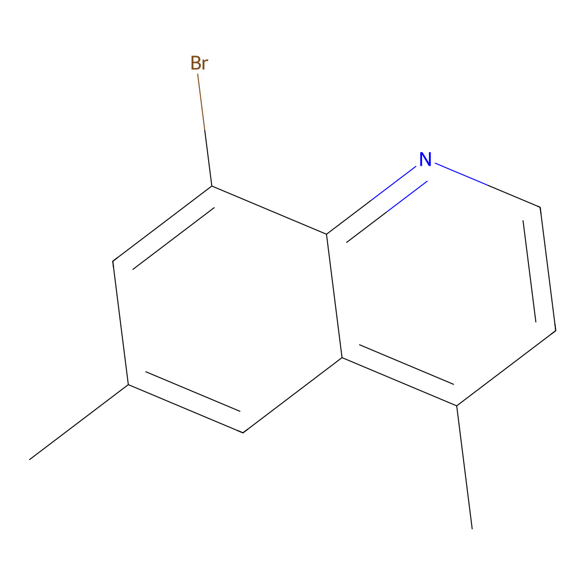 8-Bromo-4,6-dimethylquinoline molecular structure, CAS 1368100-94-0