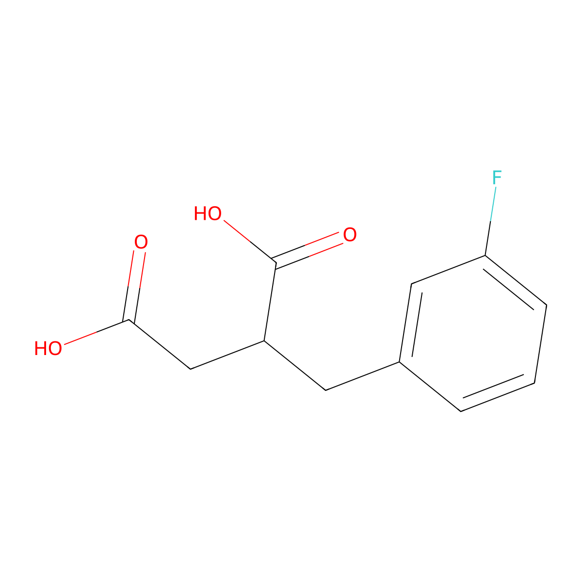 2-(3-Fluorobenzyl)succinic acid molecular structure, CAS 1368101-64-7