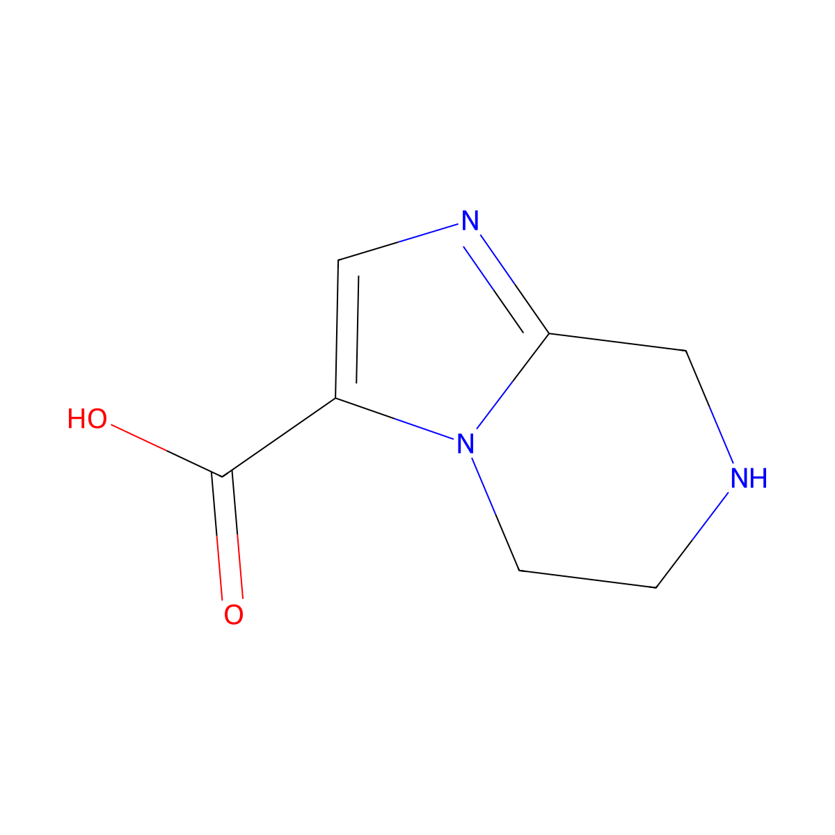 5H,6H,7H,8H-Imidazo[1,2-A]pyrazine-3-carboxylic acid molecular structure, CAS 1368103-23-4