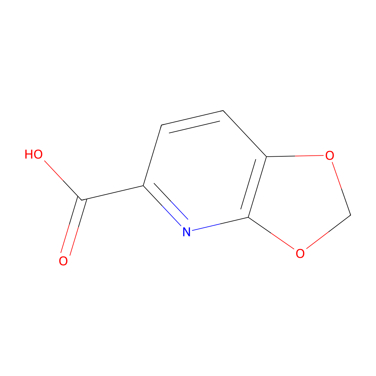 [1,3]Dioxolo[4,5-b]pyridine-5-carboxylic acid molecular structure, CAS 1368103-79-0