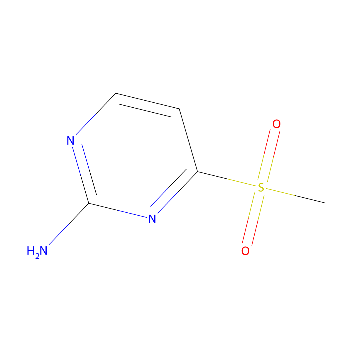 4-Methanesulfonylpyrimidin-2-amine molecular structure, CAS 1368103-91-6