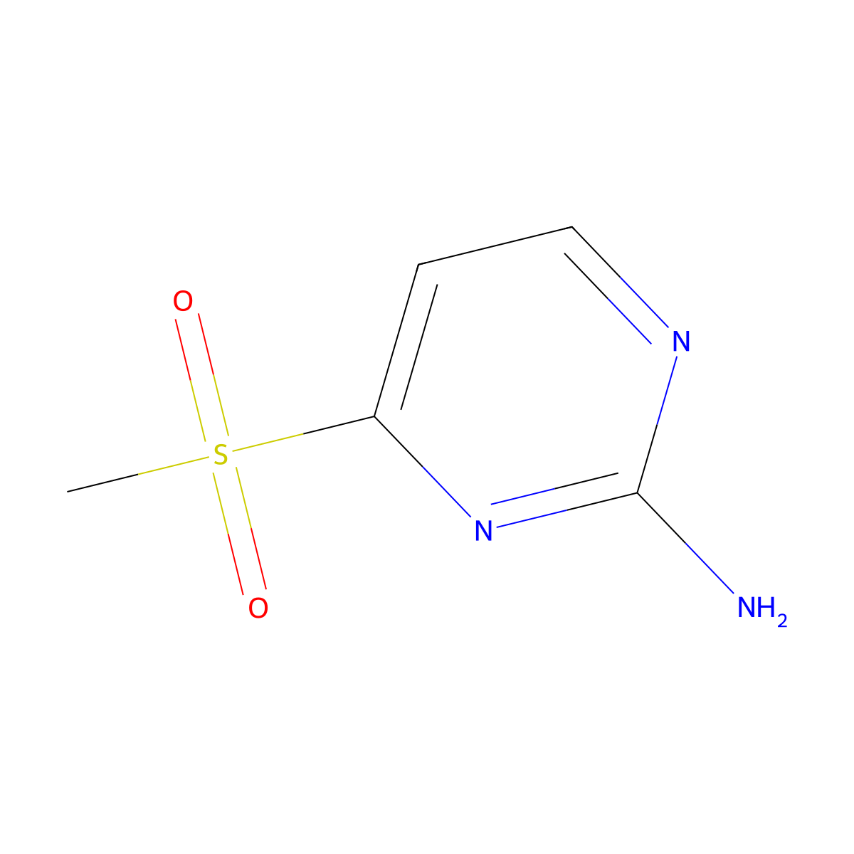 4-Methanesulfonylpyrimidin-2-amine molecular structure, CAS 1368103-91-6