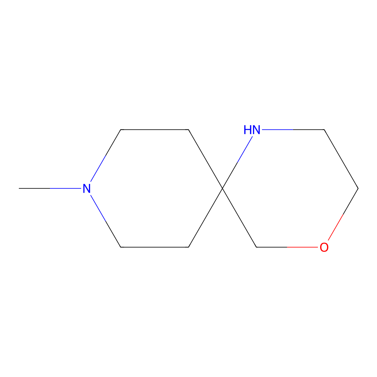 9-Methyl-4-oxa-1,9-diazaspiro[5.5]undecane molecular structure, CAS 1368105-36-5
