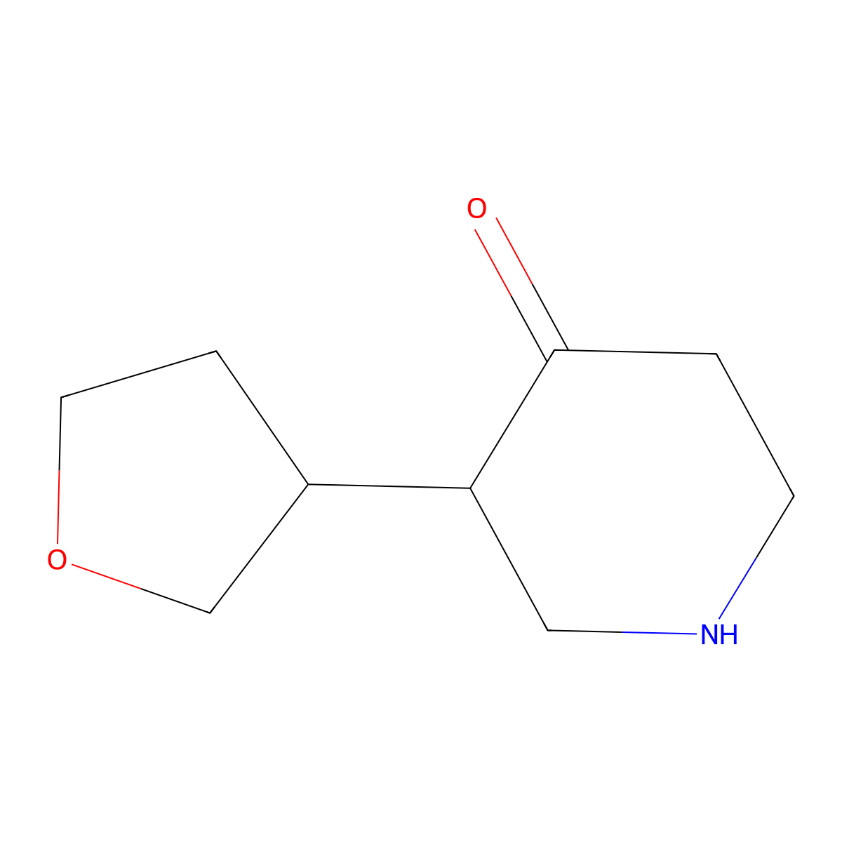3-(Oxolan-3-yl)piperidin-4-one molecular structure, CAS 1368106-76-6