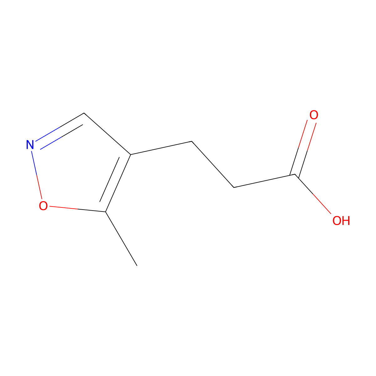 3-(5-Methyl-1,2-oxazol-4-yl)propanoic acid molecular structure, CAS 1368116-42-0