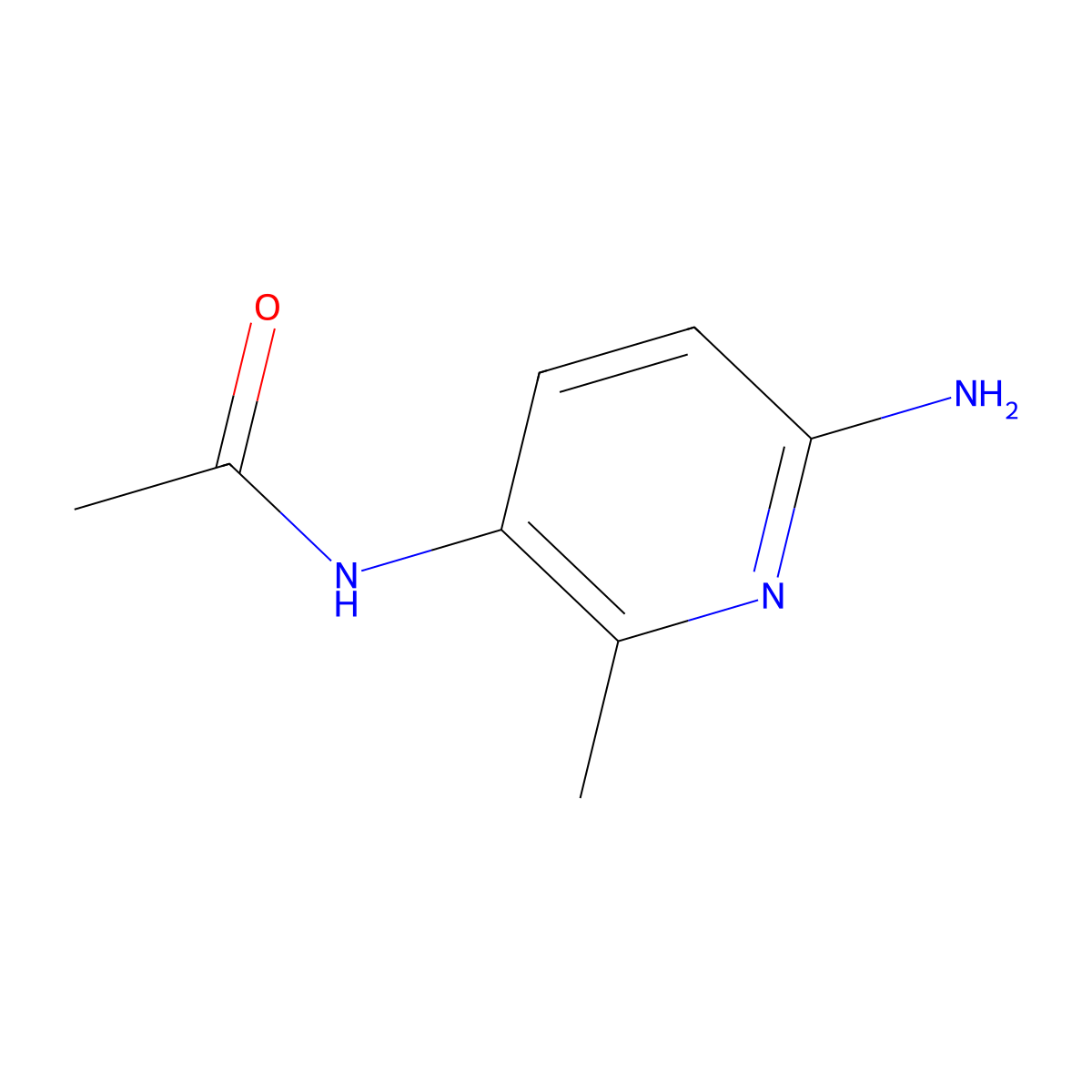 N-(6-Amino-2-methylpyridin-3-yl)acetamide molecular structure, CAS 1368118-40-4