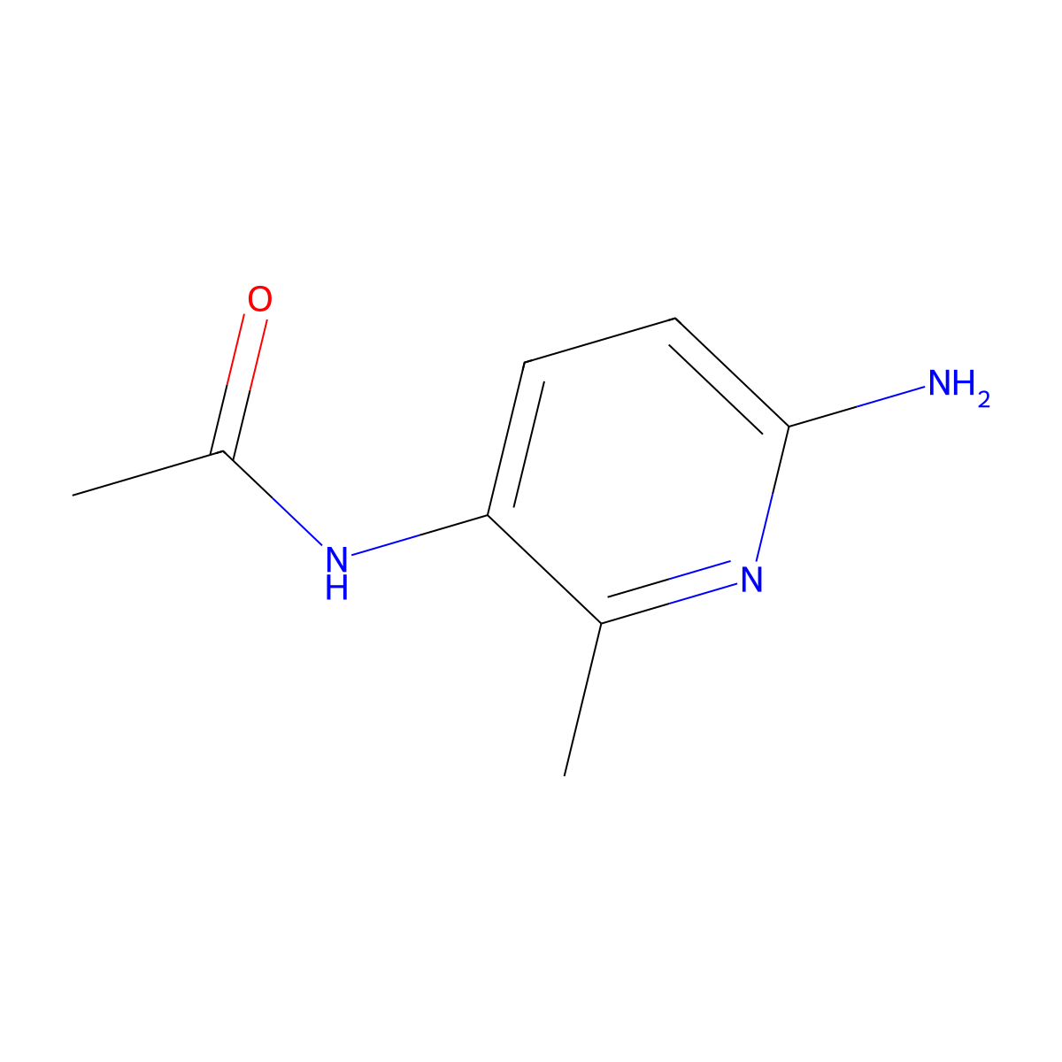 N-(6-Amino-2-methylpyridin-3-yl)acetamide molecular structure, CAS 1368118-40-4
