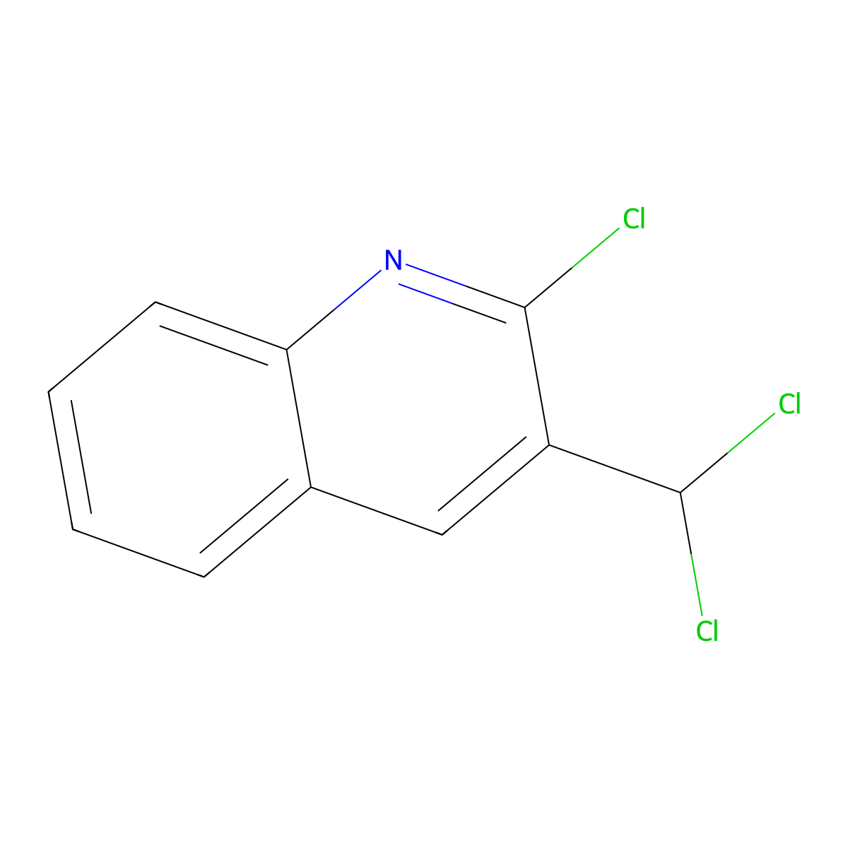 2-Chloro-3-(dichloromethyl)quinoline molecular structure, CAS 136812-22-1