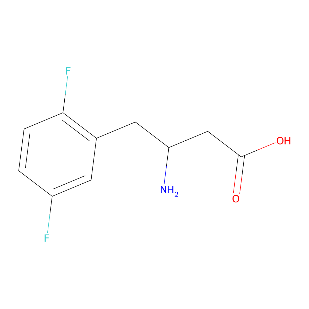 3-Amino-4-(2,5-difluorophenyl)butyric Acid molecular structure, CAS 1368122-55-7