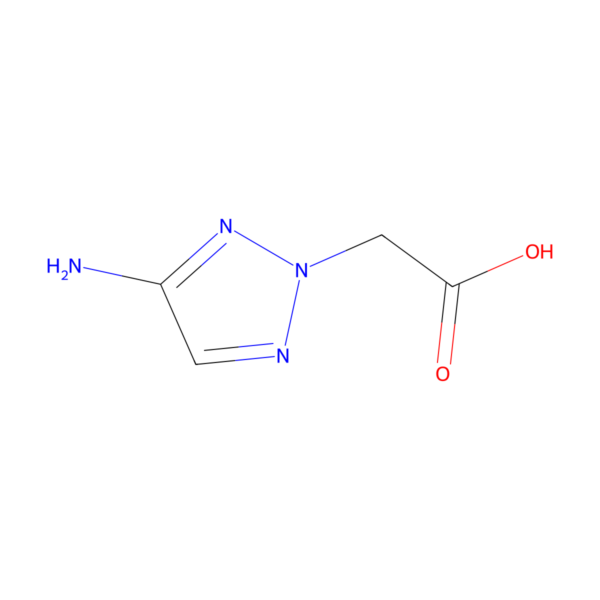 2-(4-amino-2H-1,2,3-triazol-2-yl)acetic acid molecular structure, CAS 1368124-71-3