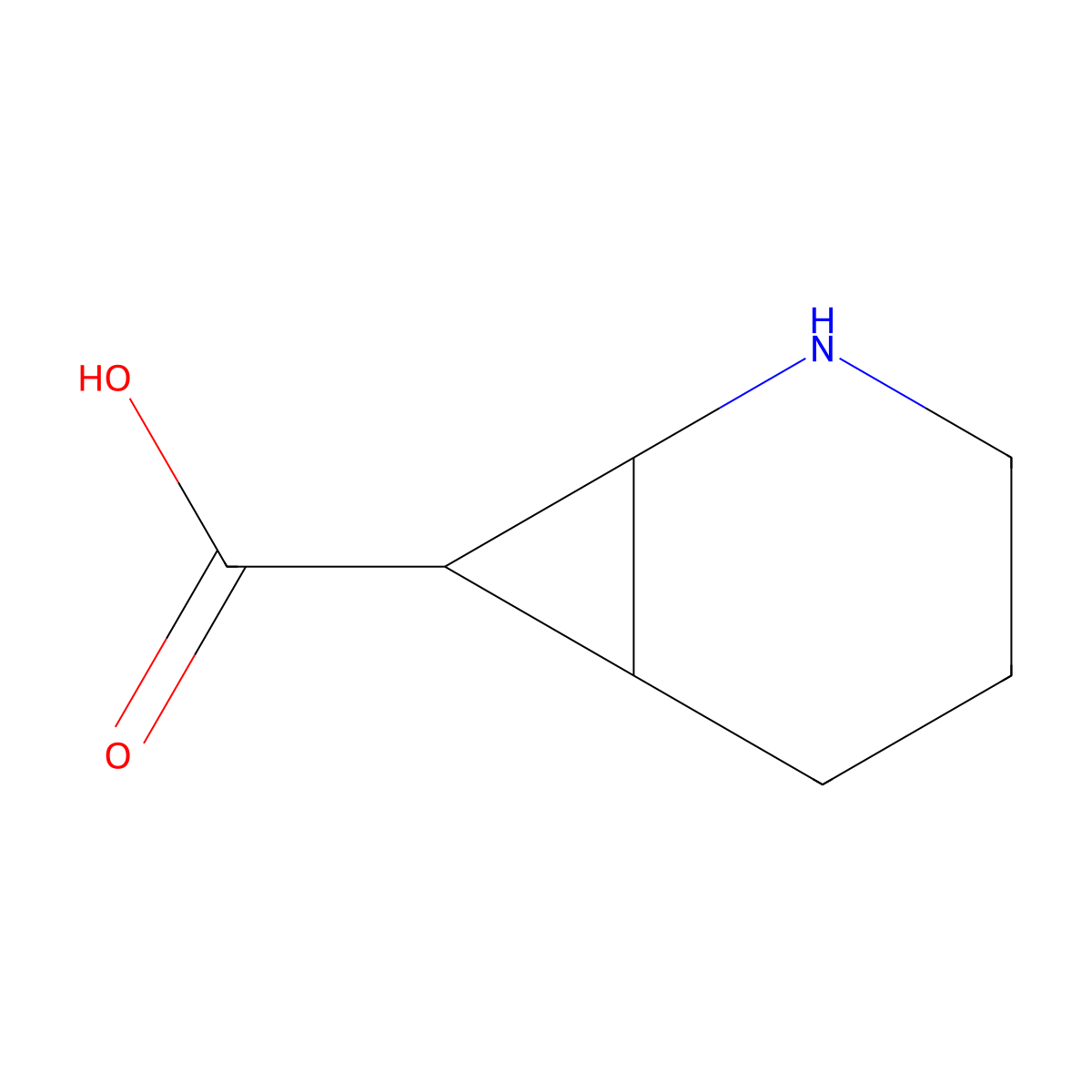 2-Azabicyclo[4.1.0]heptane-7-carboxylic acid molecular structure, CAS 1368124-88-2