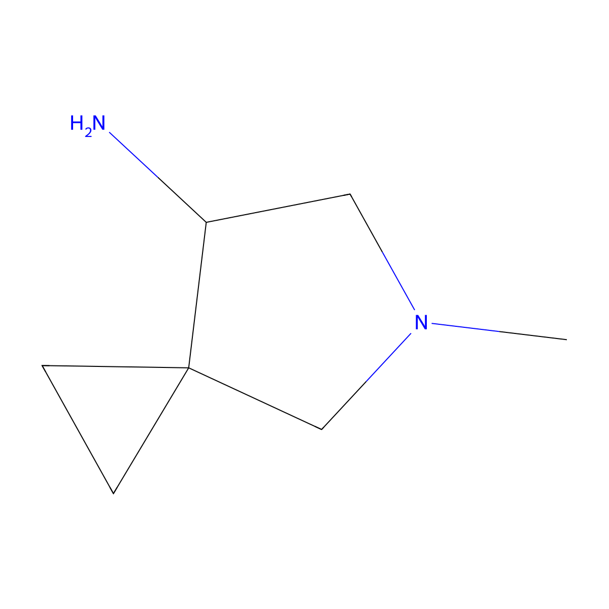5-Methyl-5-azaspiro[2.4]heptan-7-amine molecular structure, CAS 1368128-52-2