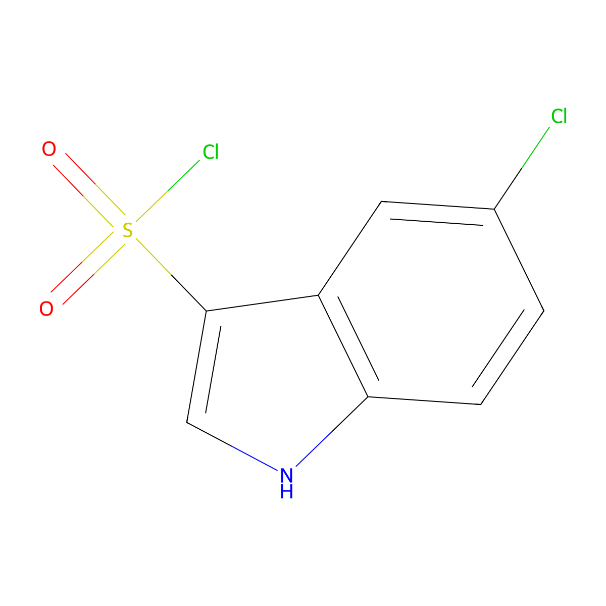 5-Chloro-1H-indole-3-sulfonyl chloride molecular structure, CAS 1368133-54-3
