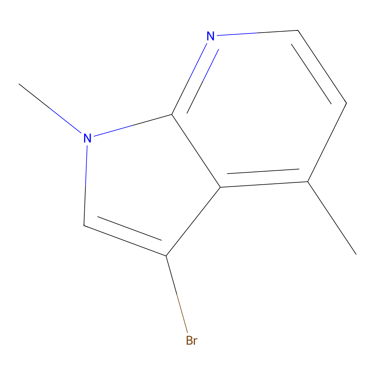 3-bromo-1,4-dimethyl-1H-pyrrolo[2,3-b]pyridine molecular structure, CAS 1368142-71-5