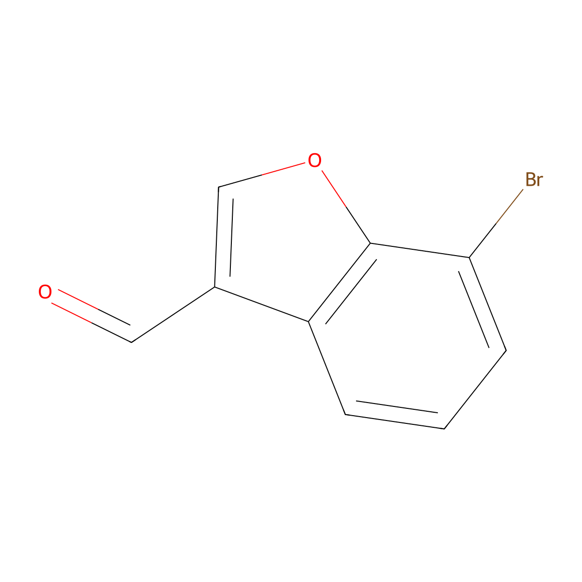 7-Bromobenzofuran-3-carbaldehyde molecular structure, CAS 1368142-94-2