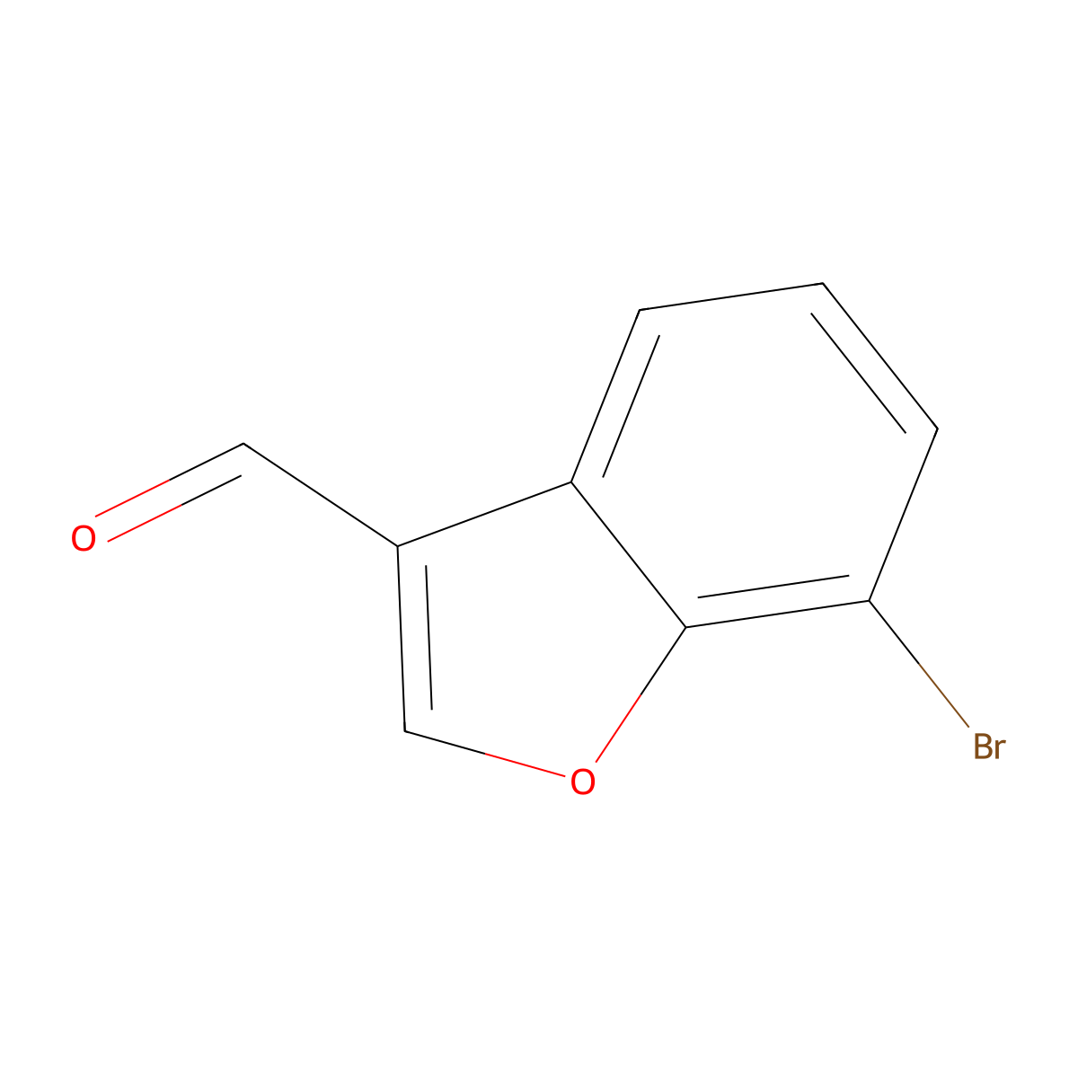 7-Bromobenzofuran-3-carbaldehyde molecular structure, CAS 1368142-94-2