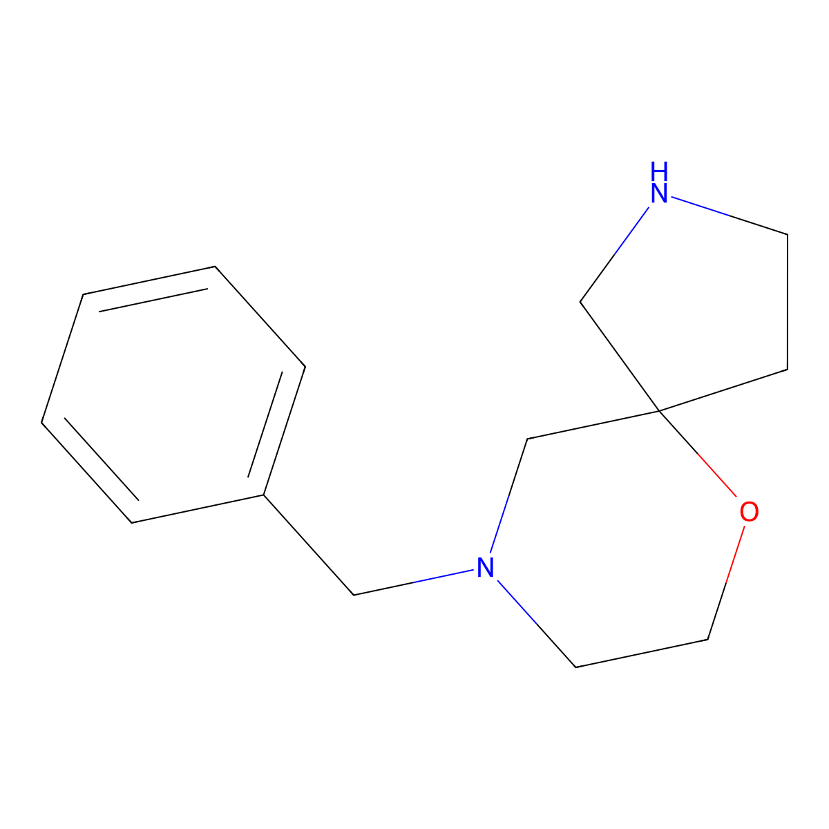 9-Benzyl-6-oxa-2,9-diazaspiro[4.5]decane molecular structure, CAS 1368143-60-5