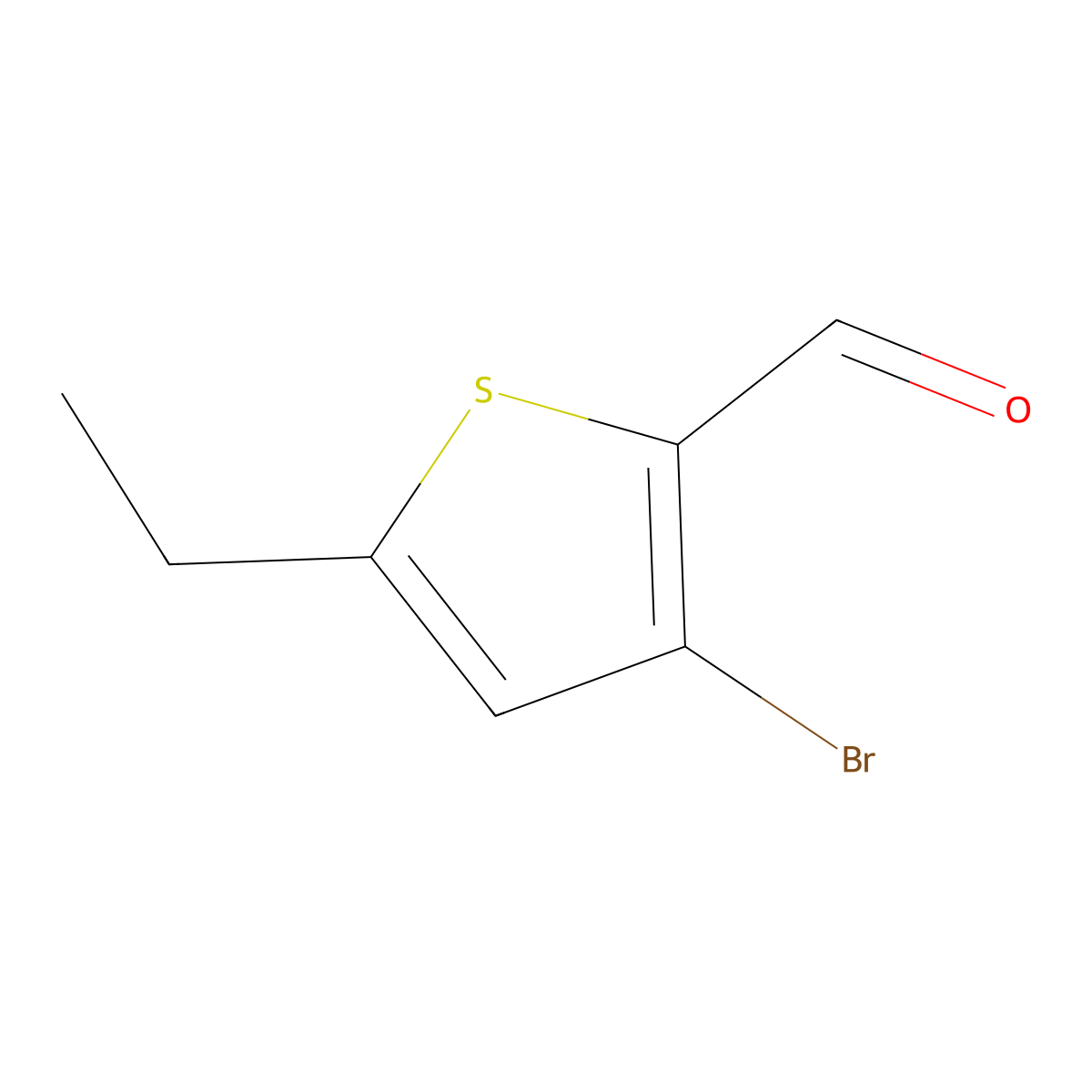 3-Bromo-5-ethylthiophene-2-carbaldehyde molecular structure, CAS 1368144-65-3